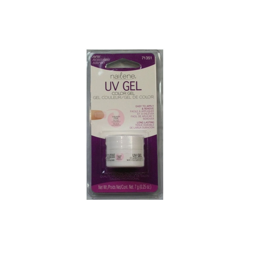 NAILENE UV GEL COLOR NAIL POLISH - SHIMMER PINK x 1
